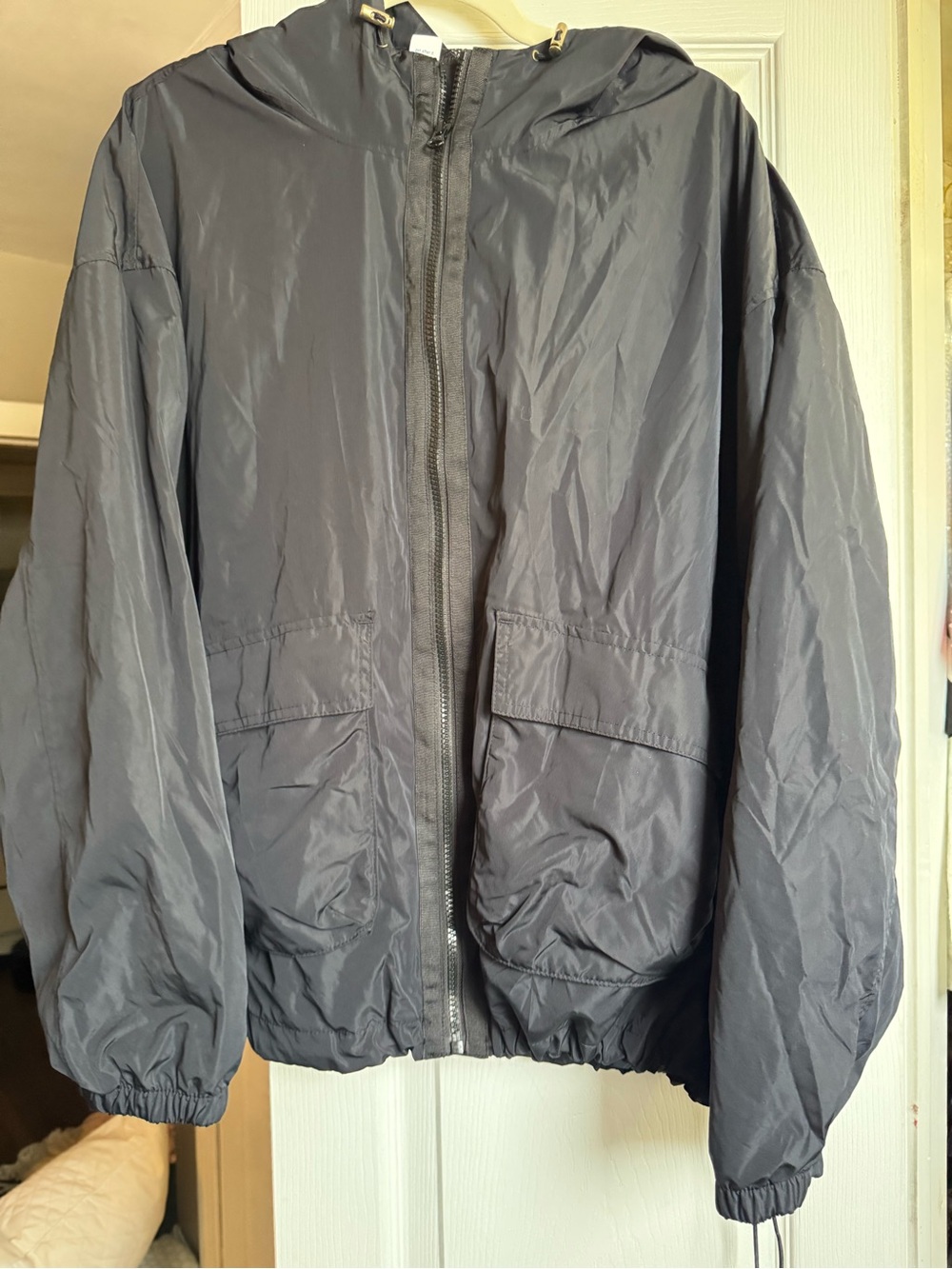 Old Navy Women’s Hooded Windbreaker Jacket - Black